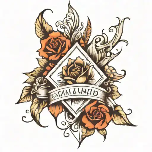 Line Art Tattoo Expressing Family With Eight Kids Names