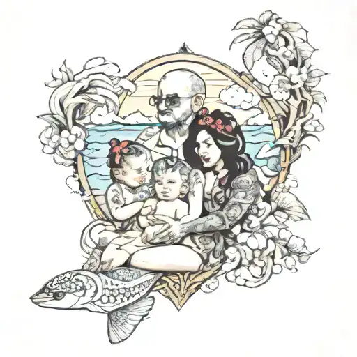 Family Travel Photo Shoot In Nude Style