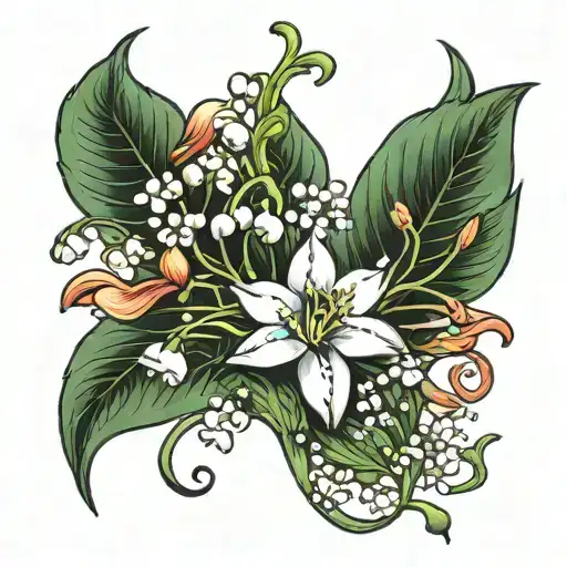 Sampaguita Flower Vine With Lily Of The Valley Flower