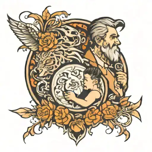 Father Grandson And Son