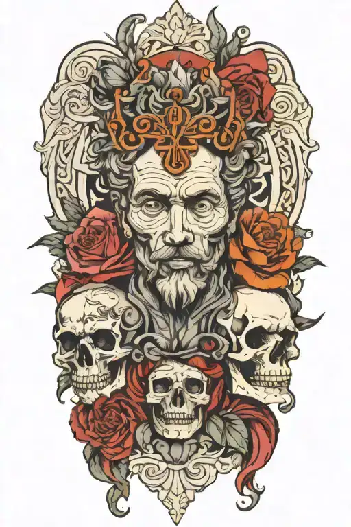 Marcus Aurelius And Skull