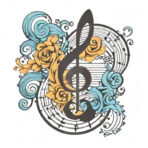 Music Notes With Discreet Semi-colon