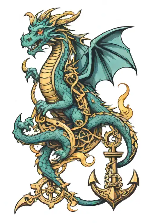 Dragon Libra And Anchor