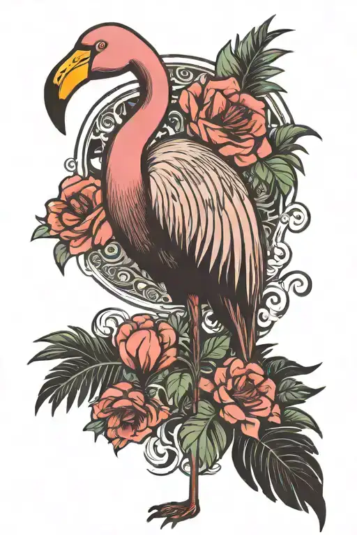 Masculine Flamingo Standing