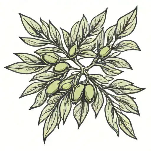 Simple Fine Line Olive Branch