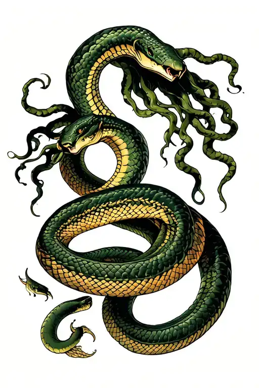 Medusa Greek Mythology Big Snake