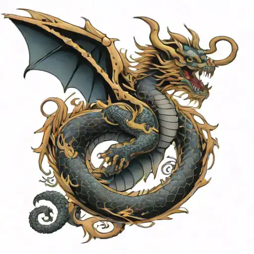 Japanese Yakuza Dragon Sleeve