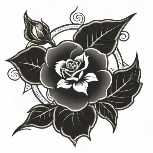 Rose With Heart Line Stem