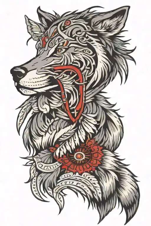 Cherokee Indian Wolf Howling