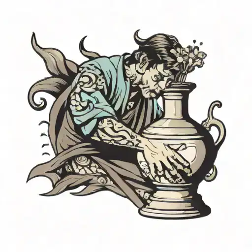 Water Bearer Pouring Water From Vase