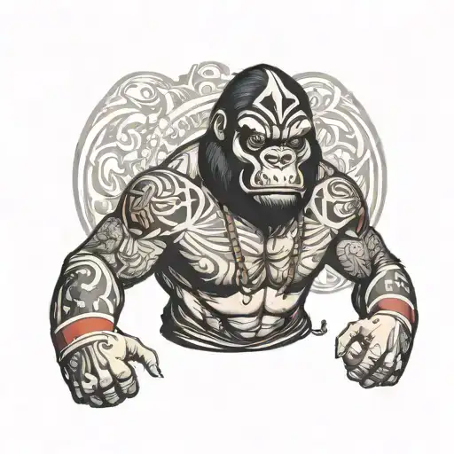 A Lucha Libre Wrestler With A Gorilla Mask And Jiujitsu Gear