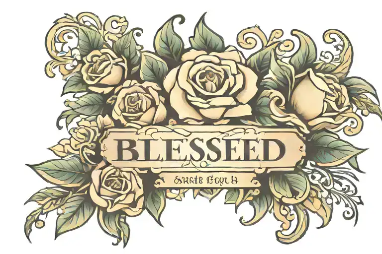 Wrist Cover Up For Word Blessed Written