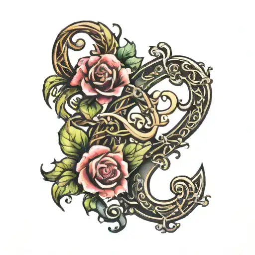 Initial L And E Entwined Together