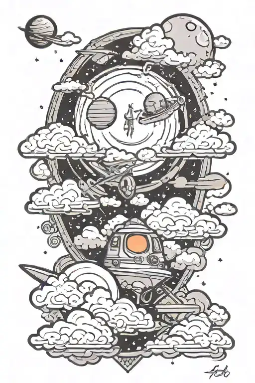 Clouds And Space Themed