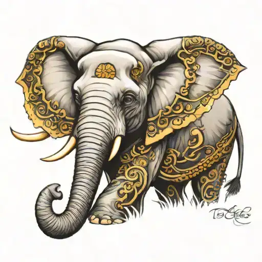 Realistic Elephant Tattoo Design