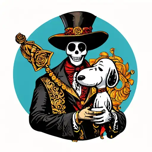 Baron Samedi Holding Snoopy