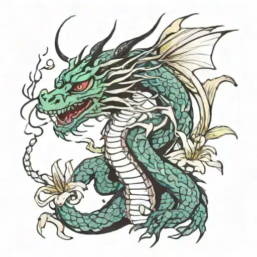 Dragon Spirited Away With A Spider Lily