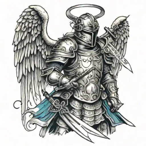 Angel In Armor With Sword
