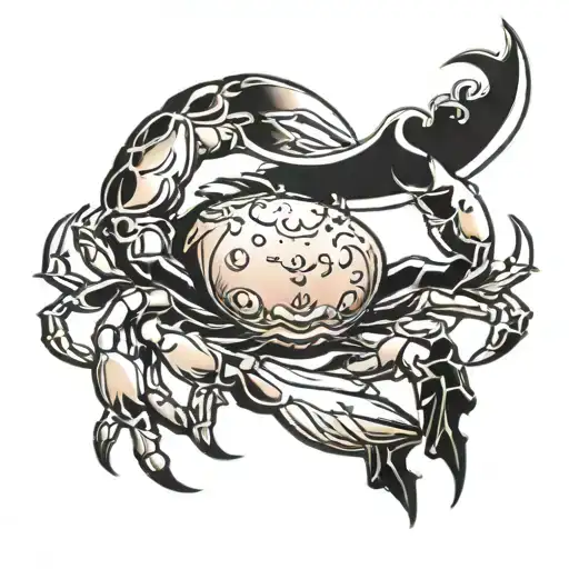 Moon With Crab On Her Arm