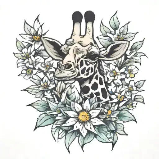 Edelweiss And Giraffe