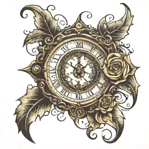 Clock With Fillagree And Eye Inside