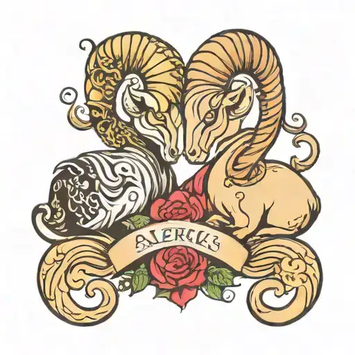 Zodiac Sign Intertwine Cancer Aquarius Aries Ram Romancing