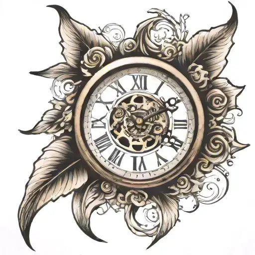 Clock With Fillagree And Eye Inside