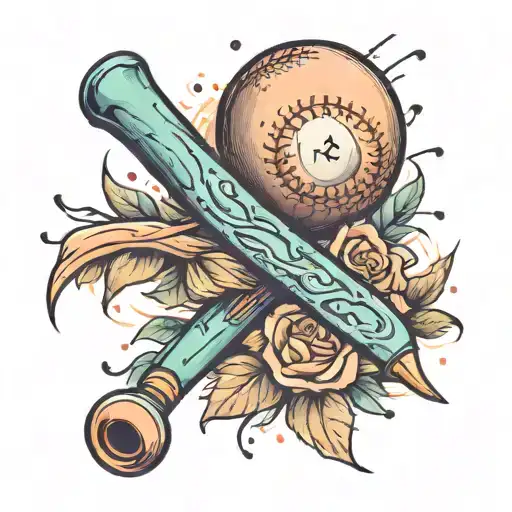 Pastel Baseball Bat With Needles