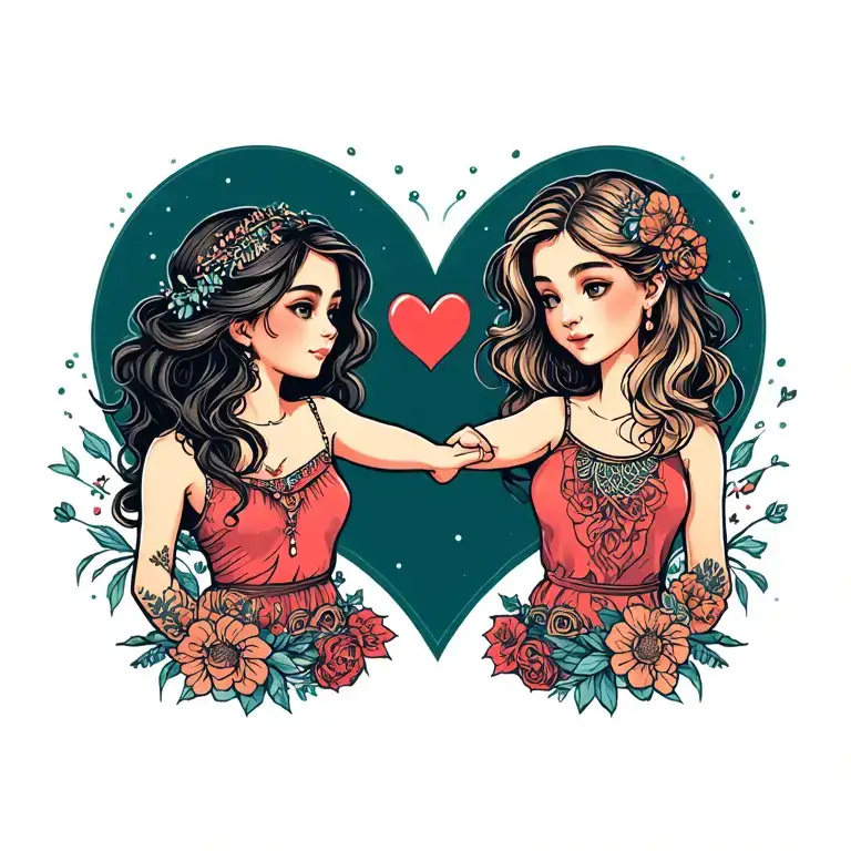 Daughter Holding Hands Holding A Heart