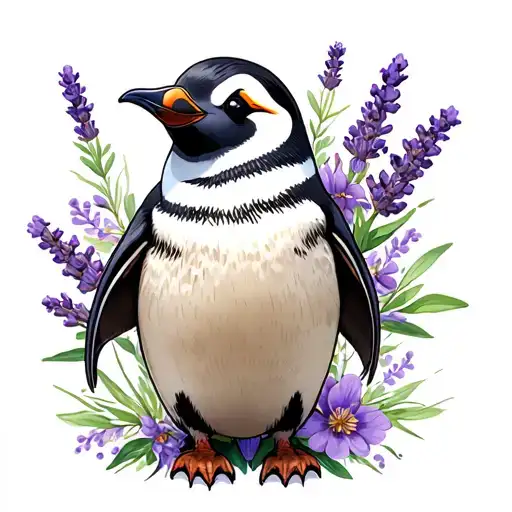 Penguin Female With Lavender