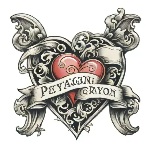 Love Heart With The Names Peyton & Grayson Engraved