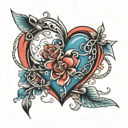 Love At First Sight With A Heart Intertwined