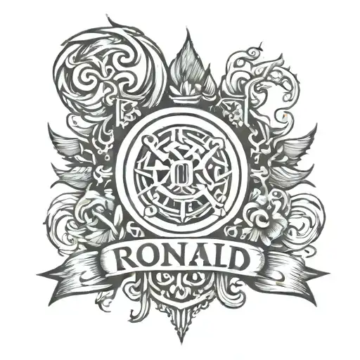 Symbol Made With The Name Ronald