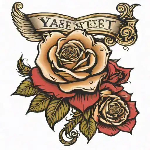 Rose W Text Yaseret Stem
