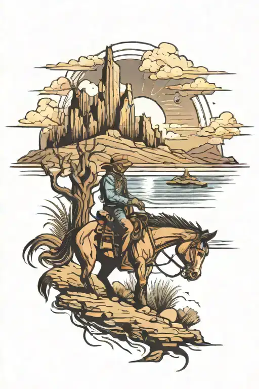 Western Cowboy Landscape