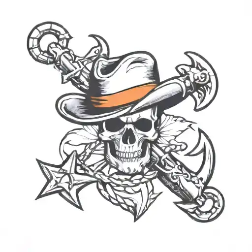 Anchor And Cowboy Hat