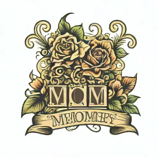 Mom In Memory Off Using Scrabble Tiles Pattern Style