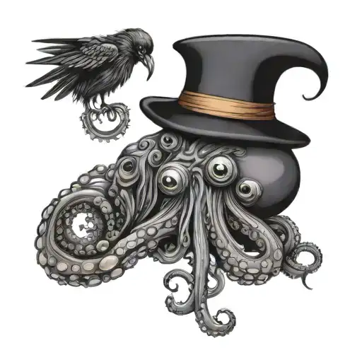 Octopus And Raven