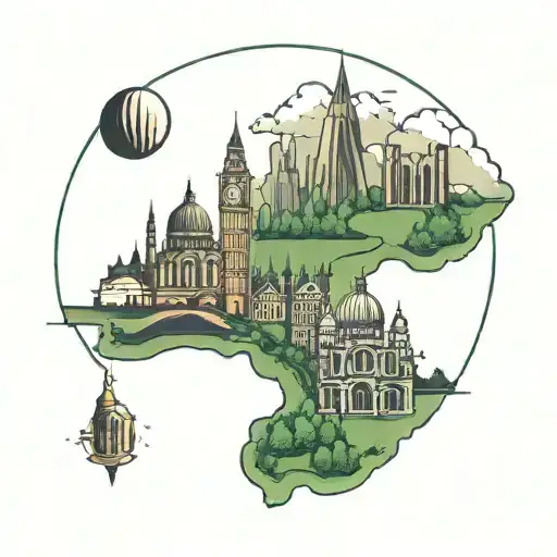 Line Tattoo Skyline London Glasgow London Turkey Hanover Sri Lanka