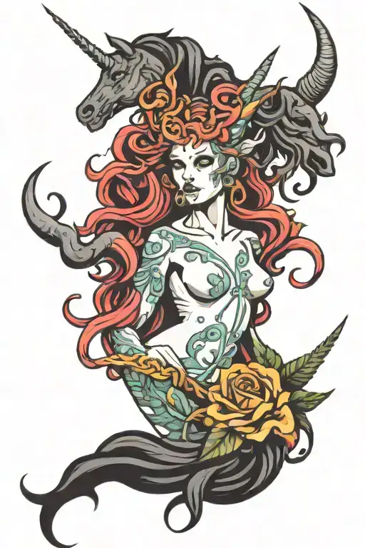 Medusa And Unicorn