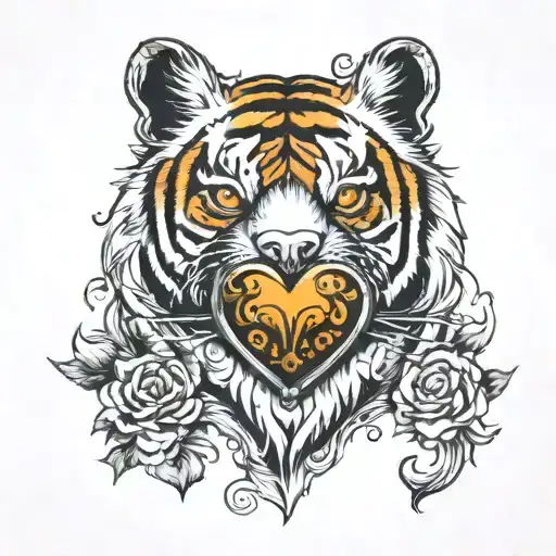 Tiger Heart Shaped Locket