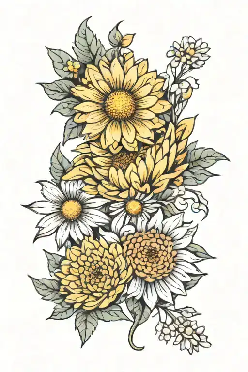 Chrysanthemum And Daisy
