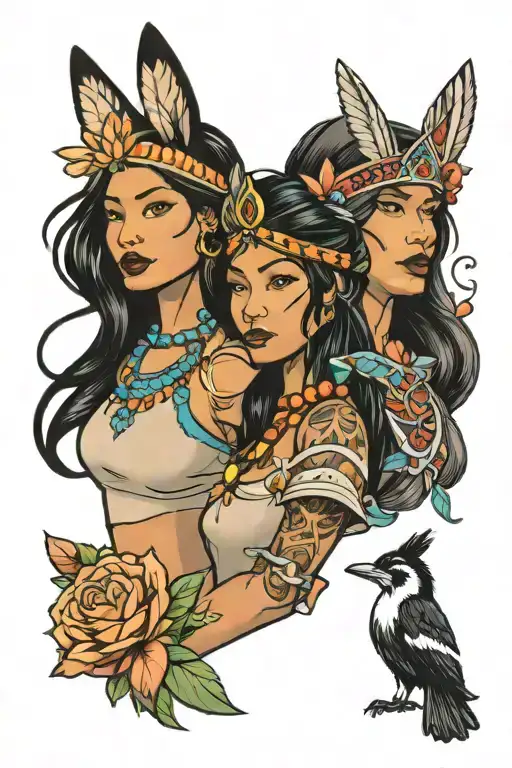 Pocahontas And Rebel From Disney Characters
