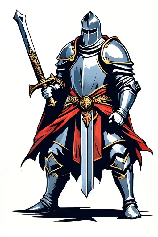 Knight Holding Sword