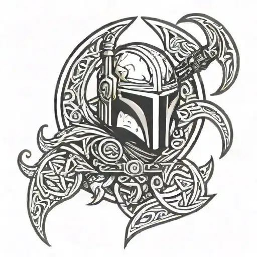 Mudhorn Mandalorian Symbol Intertwined With Rebel Alliance Logo
