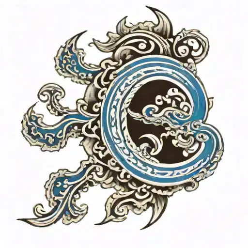 Blue Line Around Arm Sleeve