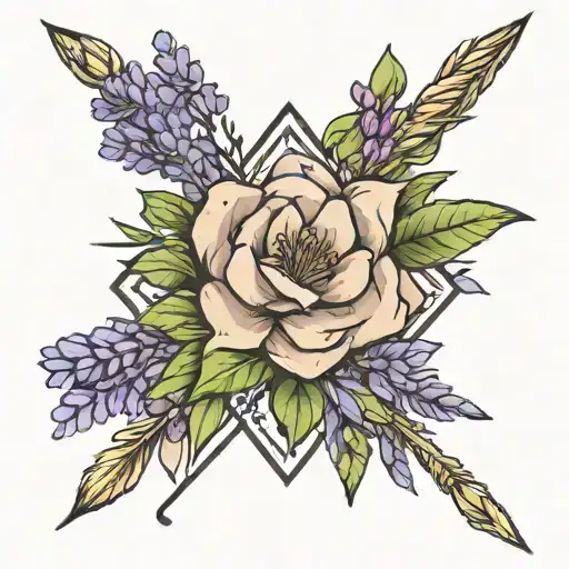 Arrow And Lavender Tied