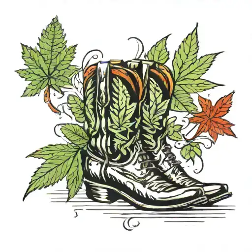 Swisher Sweets Packet With Cowboy Boots And Weed Leaf