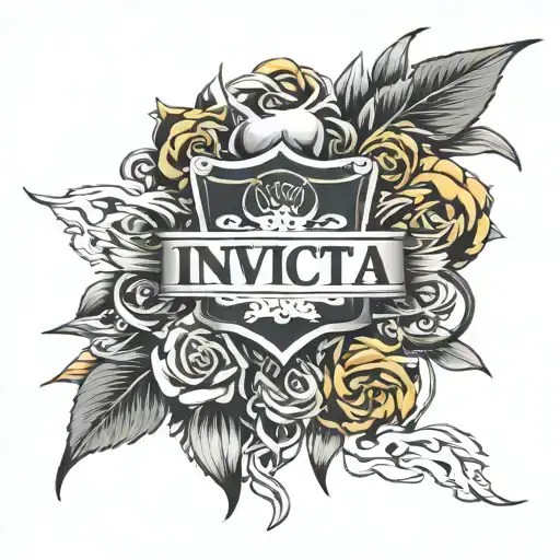 Invicta Text Written Like A Gangster