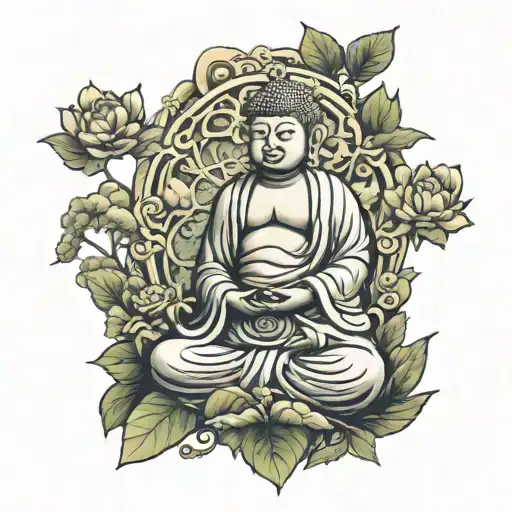 Buddah In Nature Scene